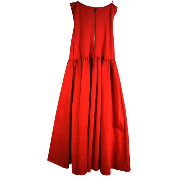 green emerald velvet dress Alice & Olivia Oriana Drop Waist Midi Dress